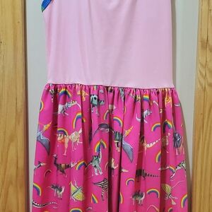 KPea Dino Rainbow Racerback Dress